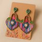 Antique finish beaded earrings