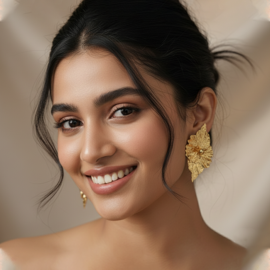 Dimond-shaped anti turnish earrings